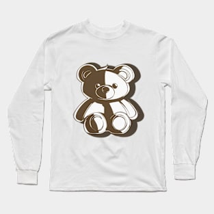 Charming Chocolate Teddy Bear Illustration No. 614 Long Sleeve T-Shirt